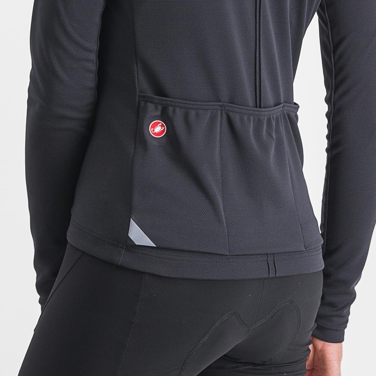 Castelli Anima 4 Langærmet Jersey til Kvinder i Light Black