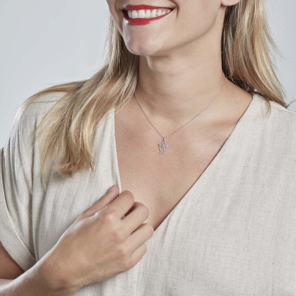 Pendentif Estrellita Ange Or Blanc