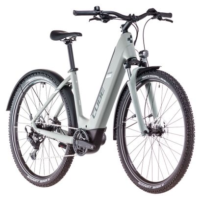 VTC Électrique Cube Nuride Hybrid Performance 625 Allroad Easy Entry Shimano Cues 9V 625 Wh 29'' Gris Vert Swamp 2025