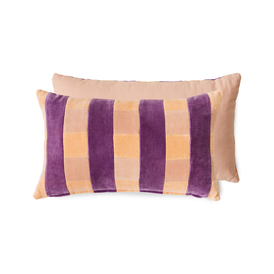 Sierkussen Striped velvet Midsummer 50x30 cm