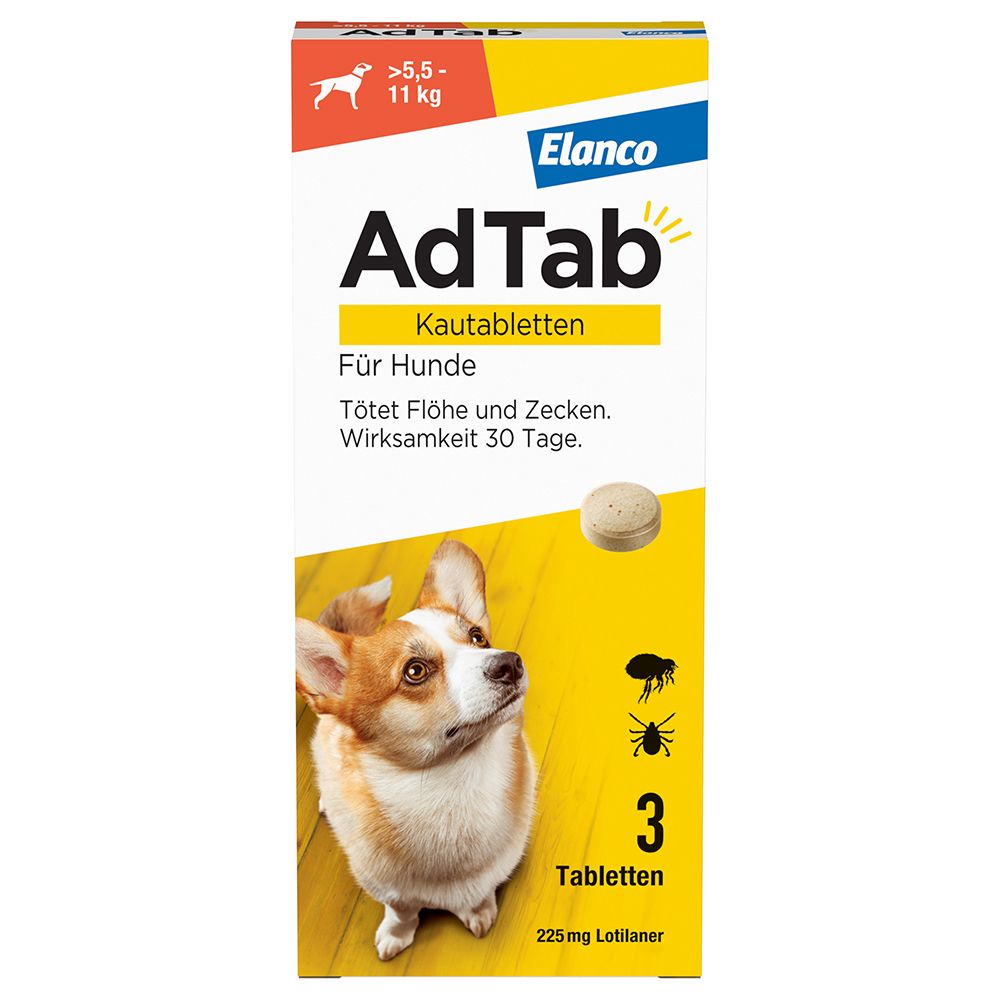 AdTab™ Hund über 5,5 bis 11 kg 225 mg
