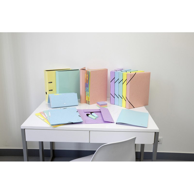 Classeur à levier en carton Exacompta Prem Touch Aquarel Exacompta A4  - Dos 8 cm couleurs assorties