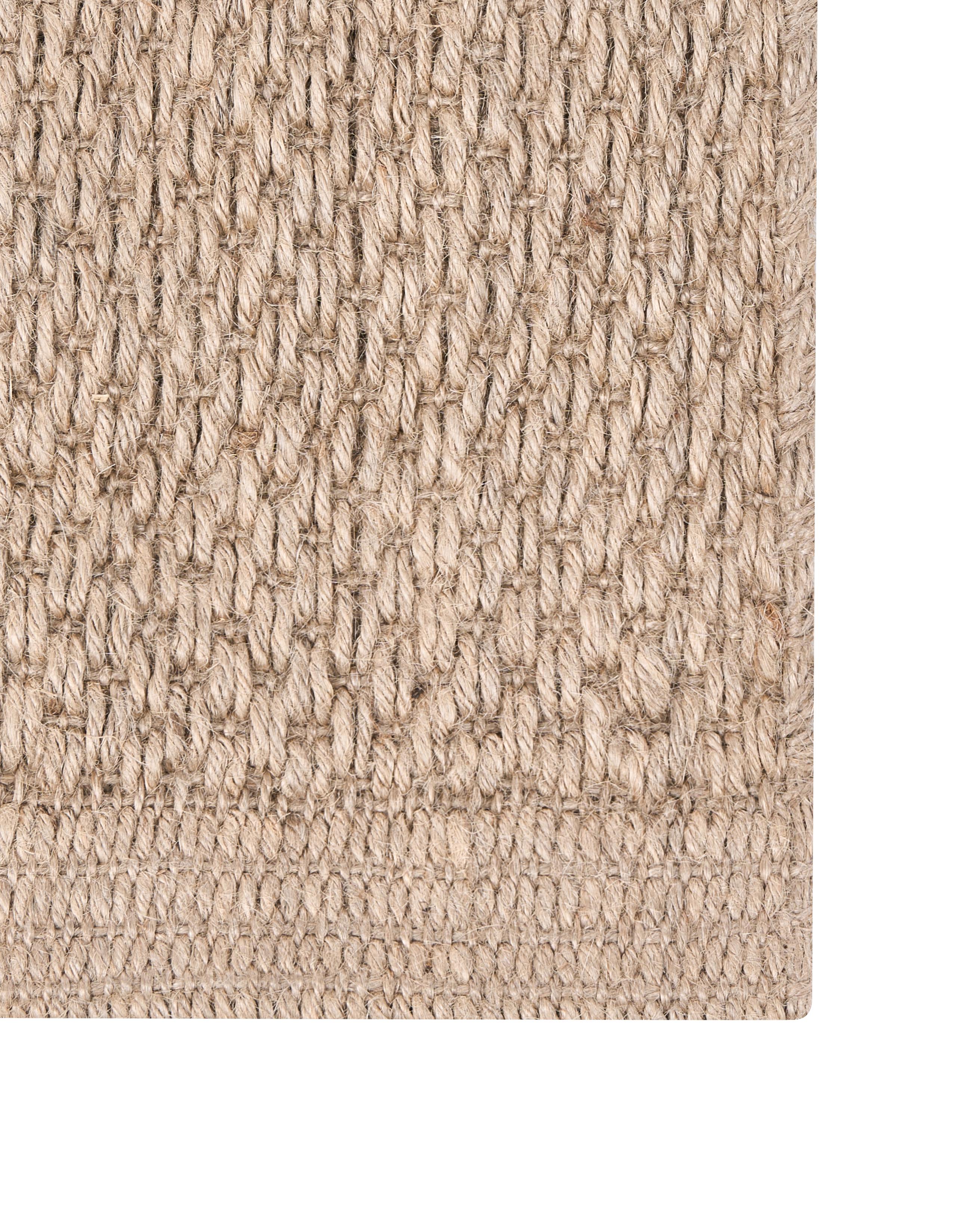 Vloerkleed NANDED Lichtbeige 80 x 300 cm Jute