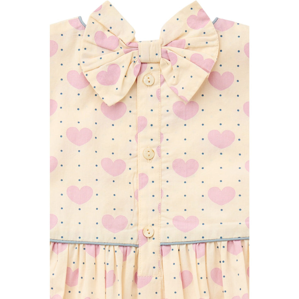 Køb COPENHAGEN COLORS Heart Aop Heart & Dots Kjole