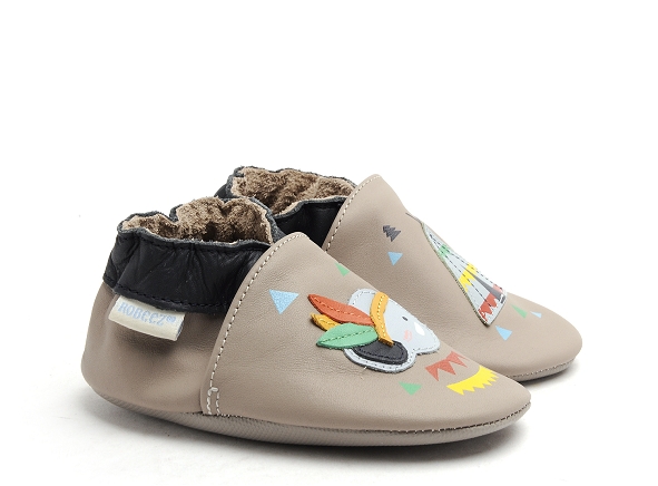 Robeez chaussons bebe elefant camp gris