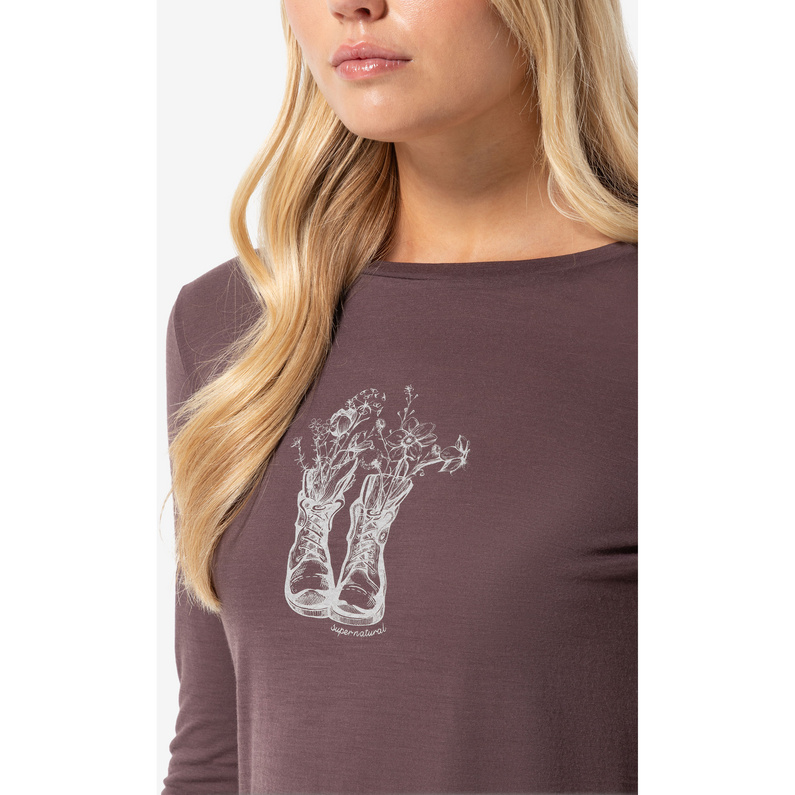 Super.Natural Damen Flower Boots Longsleeve