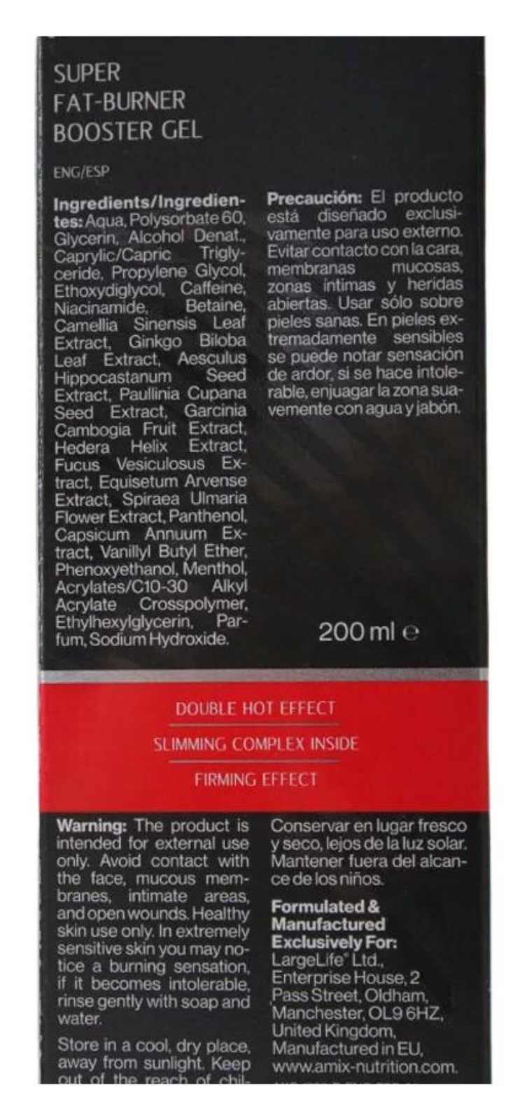 Amix Gel Booster Super Queimador de Gordura 200ml