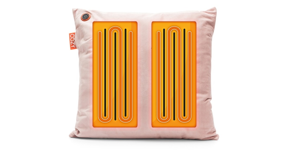 CozyUna Velvet 45 x 45 cm draadloos warmtekussen  (Lichtroze, Powerbank 5000 mAh)