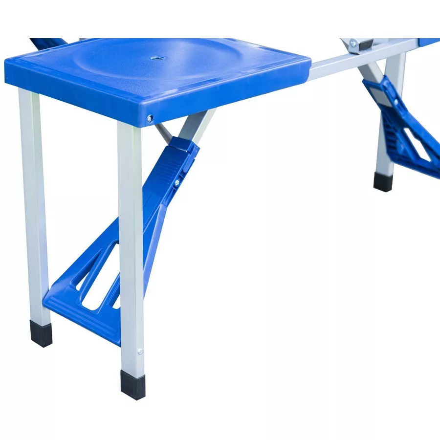 Outsunny Campingtisch mit 4 Sitzer blau