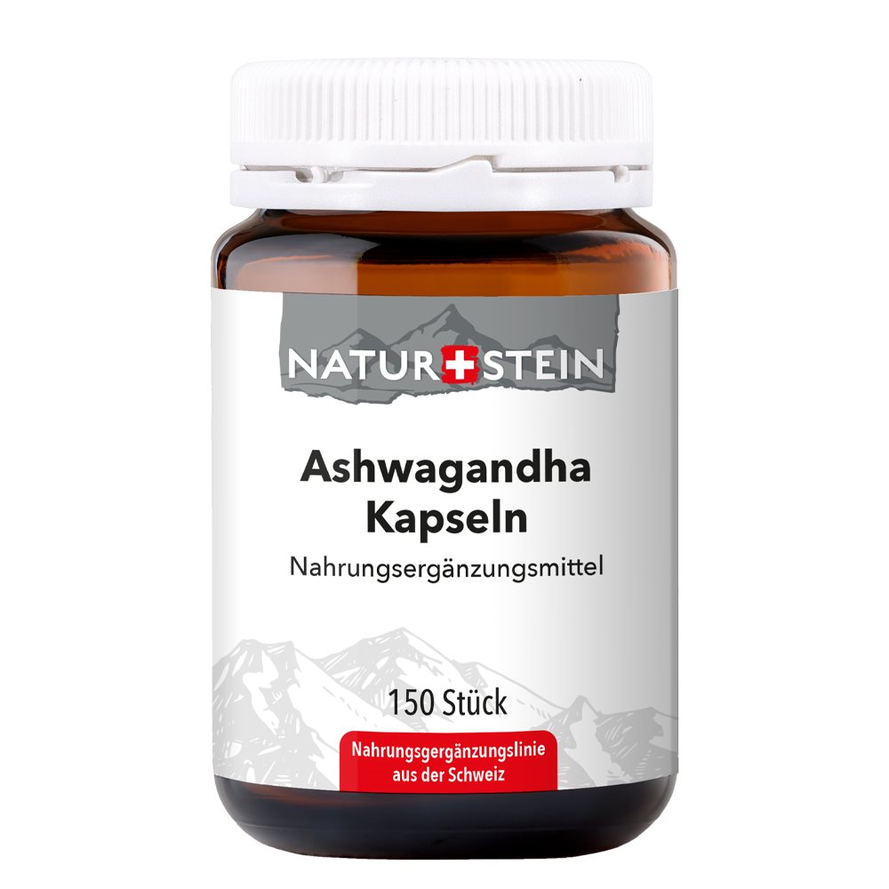 NATURSTEIN Ashwagandha<br>150 Stück, Glasflasche, Kapsel
