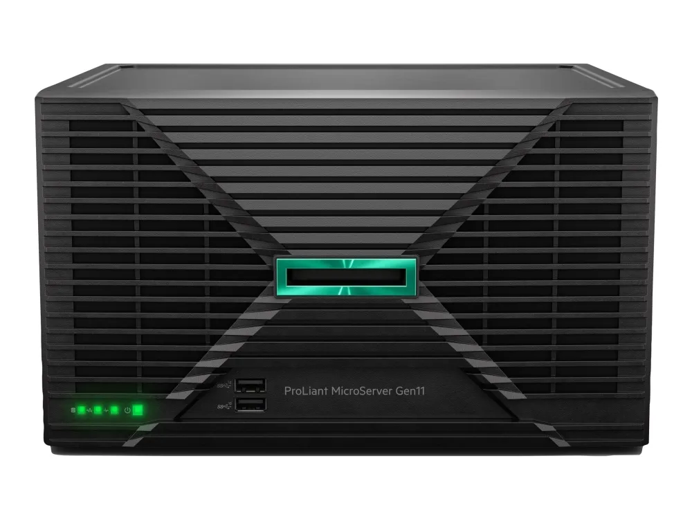 HPE ProLiant MicroServer Gen11 - Server - ultra mikro tower envejs - 1 x Xeon E-2434 / op til 5 GHz - RAM 32 GB - SATA - non-hot-swap 3.5