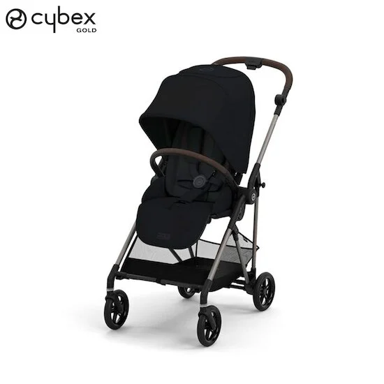 Poussette Melio 4   Magic Black - Châssis Silver Taupe        de               CYBEX