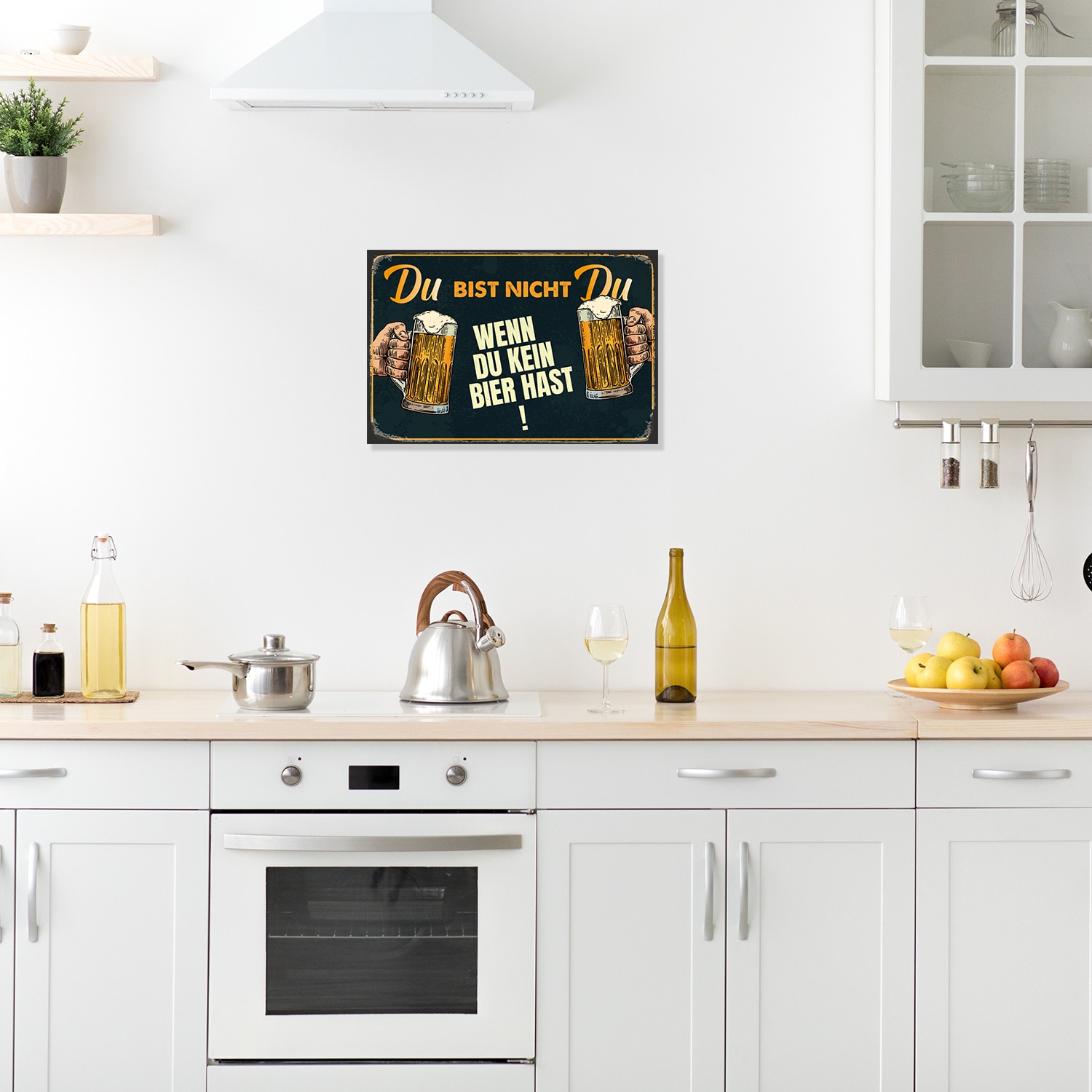 queence Metallbild »Bier Spruch Stahlschild Blechschild« 1 Stk. tlg. 20x30x0,2cm - mit 4 Lochbohrung