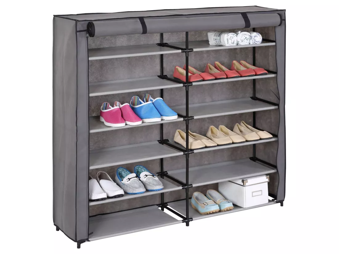 Meuble à chaussures en tissu VIOLA 12 tablettes