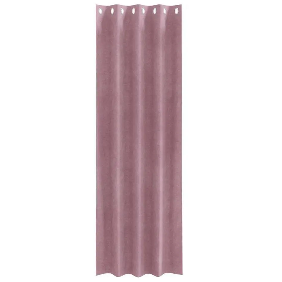 vidaXL Gordijnen met ringen - Donkerroze - 140x245 cm - Fluweel - 2 Stuks