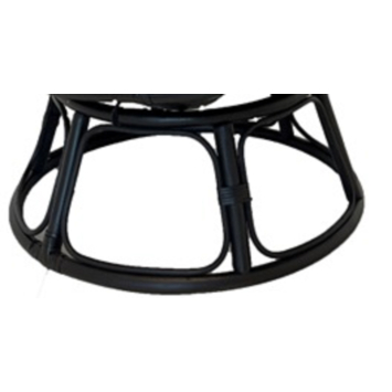 Loungestoel Papasan Zwart