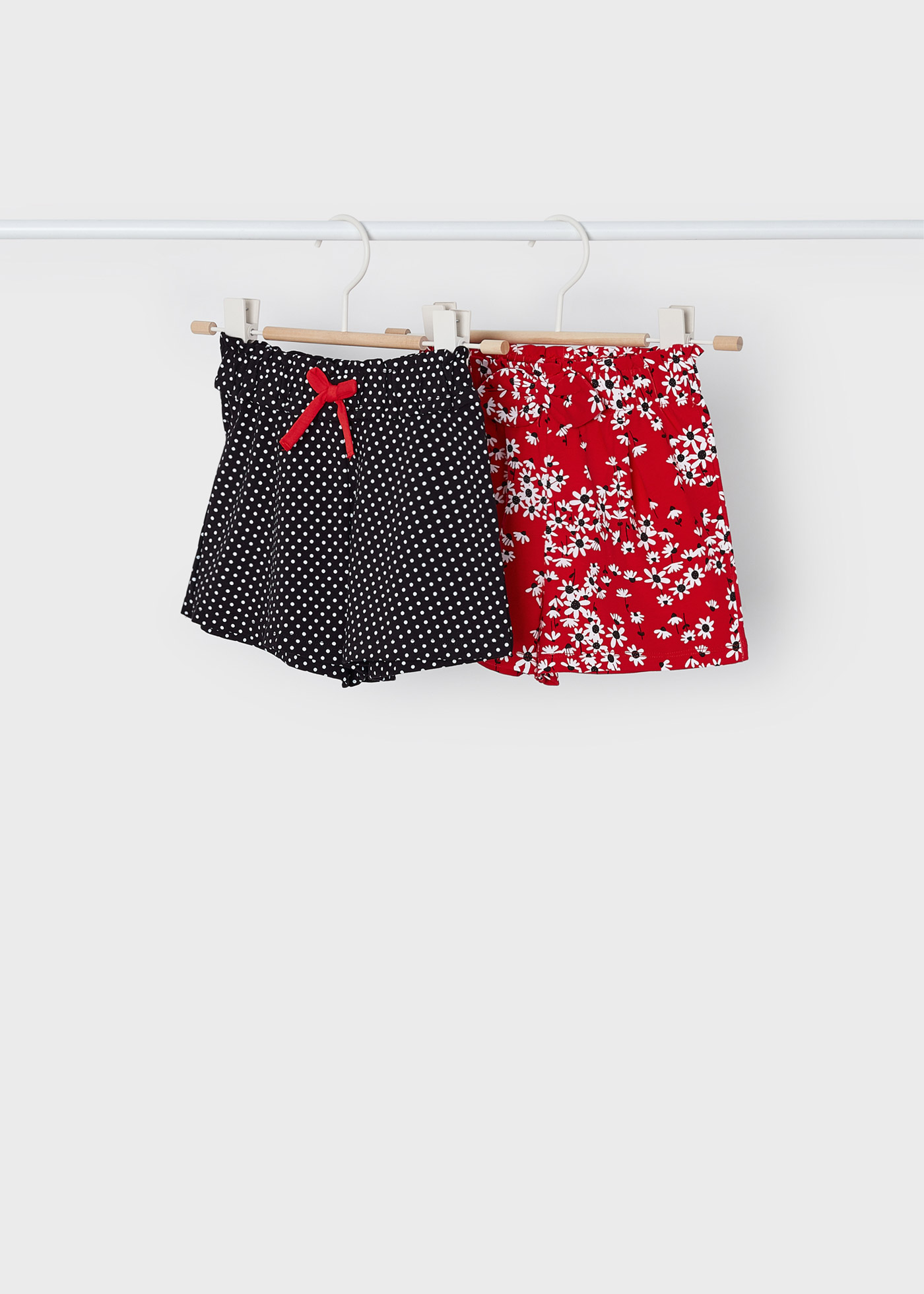 Conjunto de 2 shorts de algodão para meninas