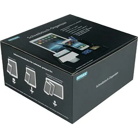Stylex Schreibtisch-Organizer geeignet für Smartphones &Tablets, schwarz