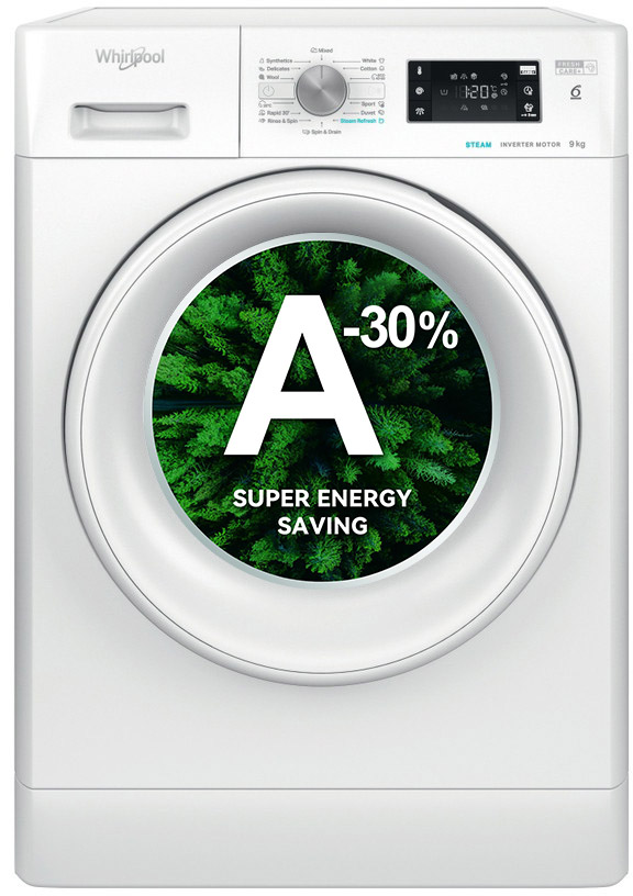 Whirlpool FFB 9489 WV EE wasmachine 9kg 1400T/min Energieklasse A-20%