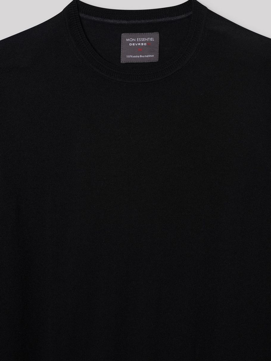 Pull col rond en laine mérinos