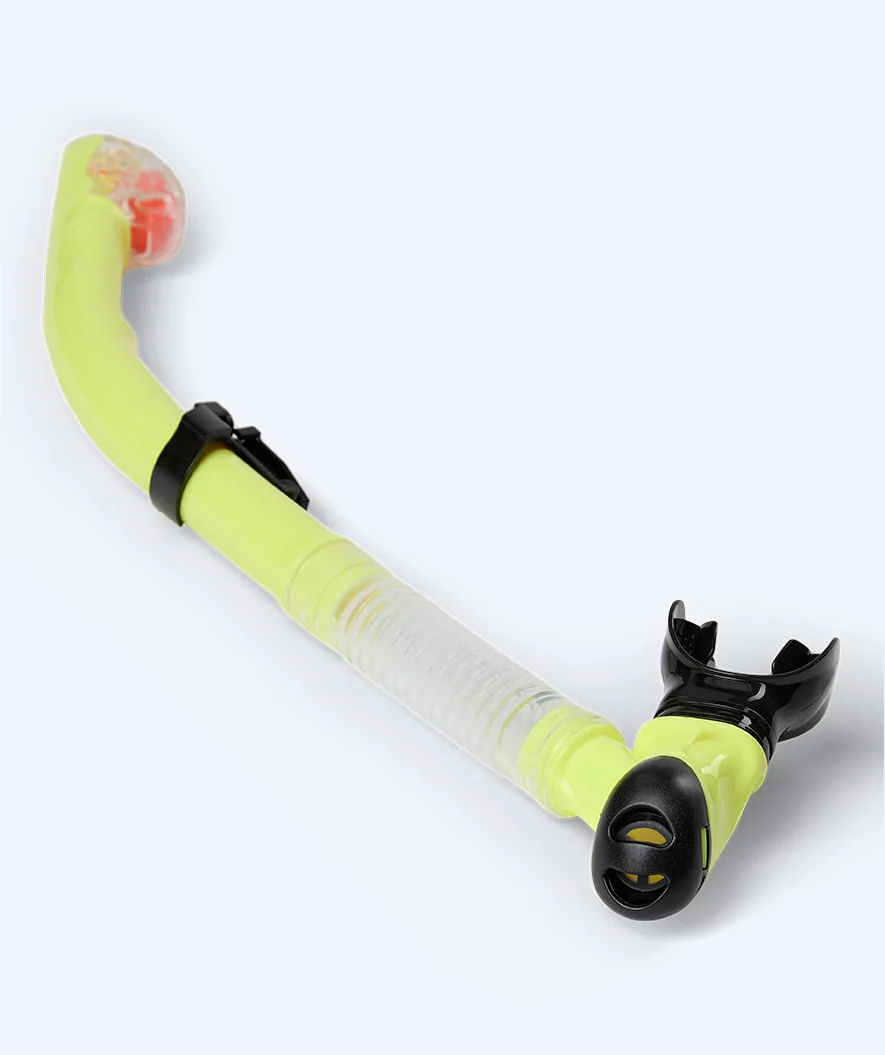 Watery full-dry snorkel til voksne - Hudson - Gul