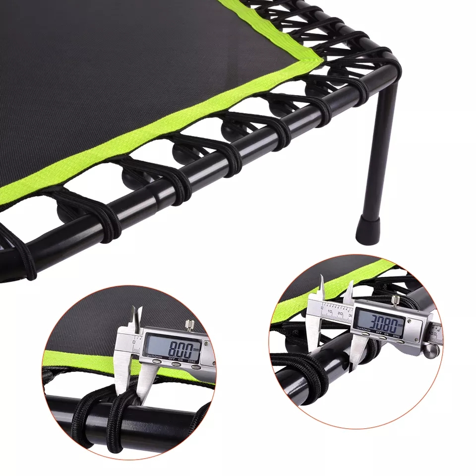Jumping Fitness Trampolin Aerobic Rebounder Sport mit Haltegriff - Schwarz / Pink