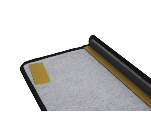 Dynasty zwarte rechthoekige trapmattenset, 28x65 cm, 15 stuks