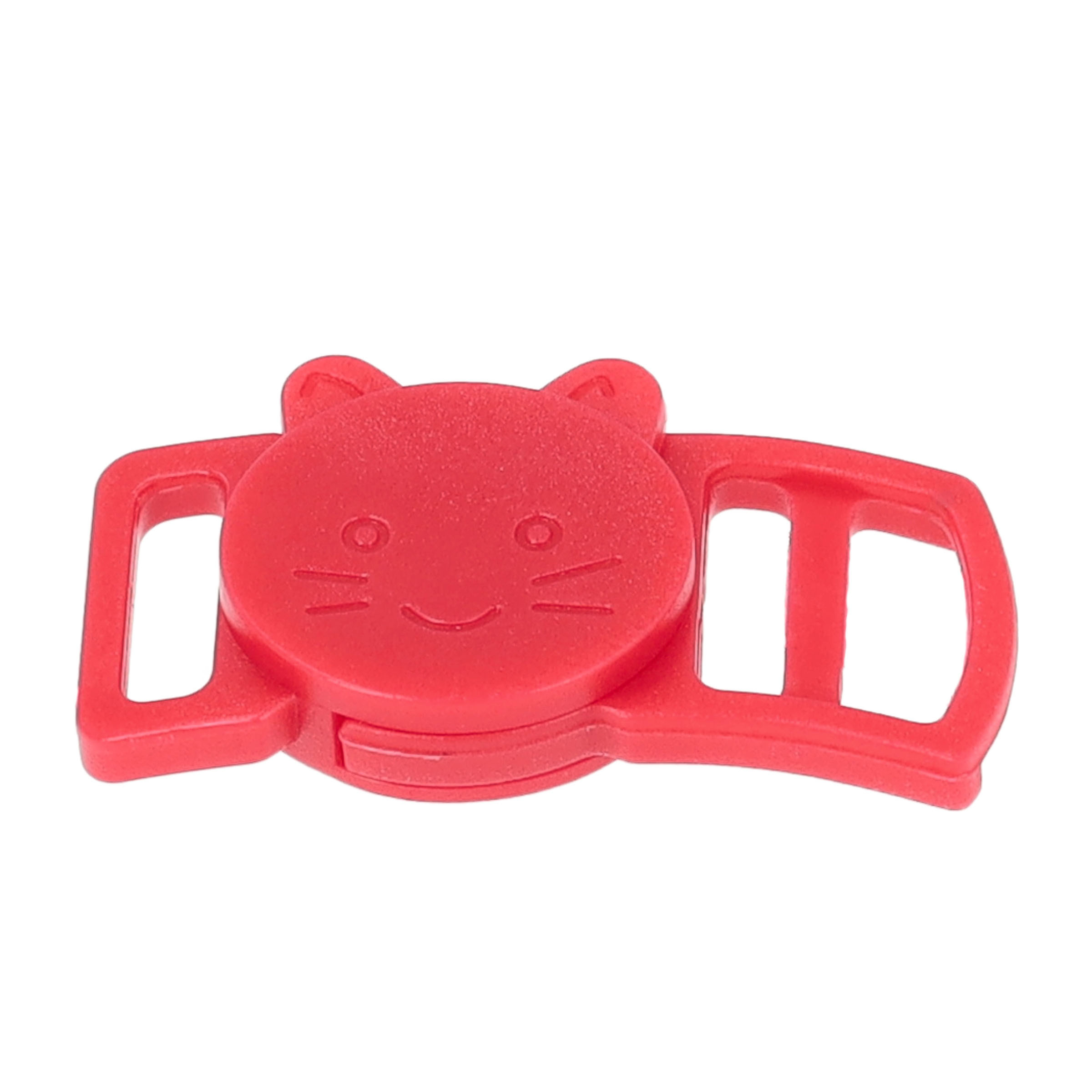 (30x15mm) Ersatz Steck Schnalle Schnellverschluss Clip für Katzen Halsband - Rot