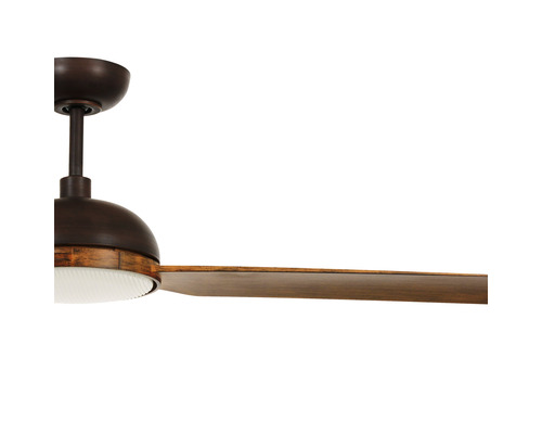Unione 26W plafondventilator - zonder gloeilamp, 40 dB(A), met afstandsbediening, Ø 142 cm, donker/espresso, zomer- en winterstand