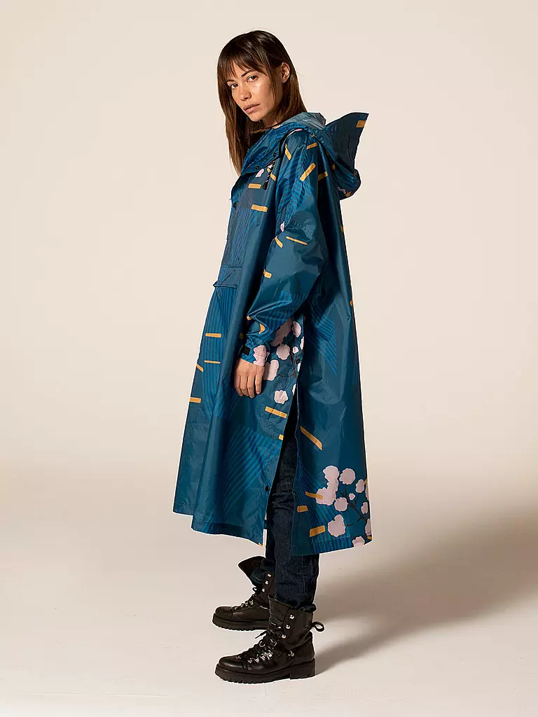 RAINKISS Regenjacke - Regenponcho Japanese Blossom blau