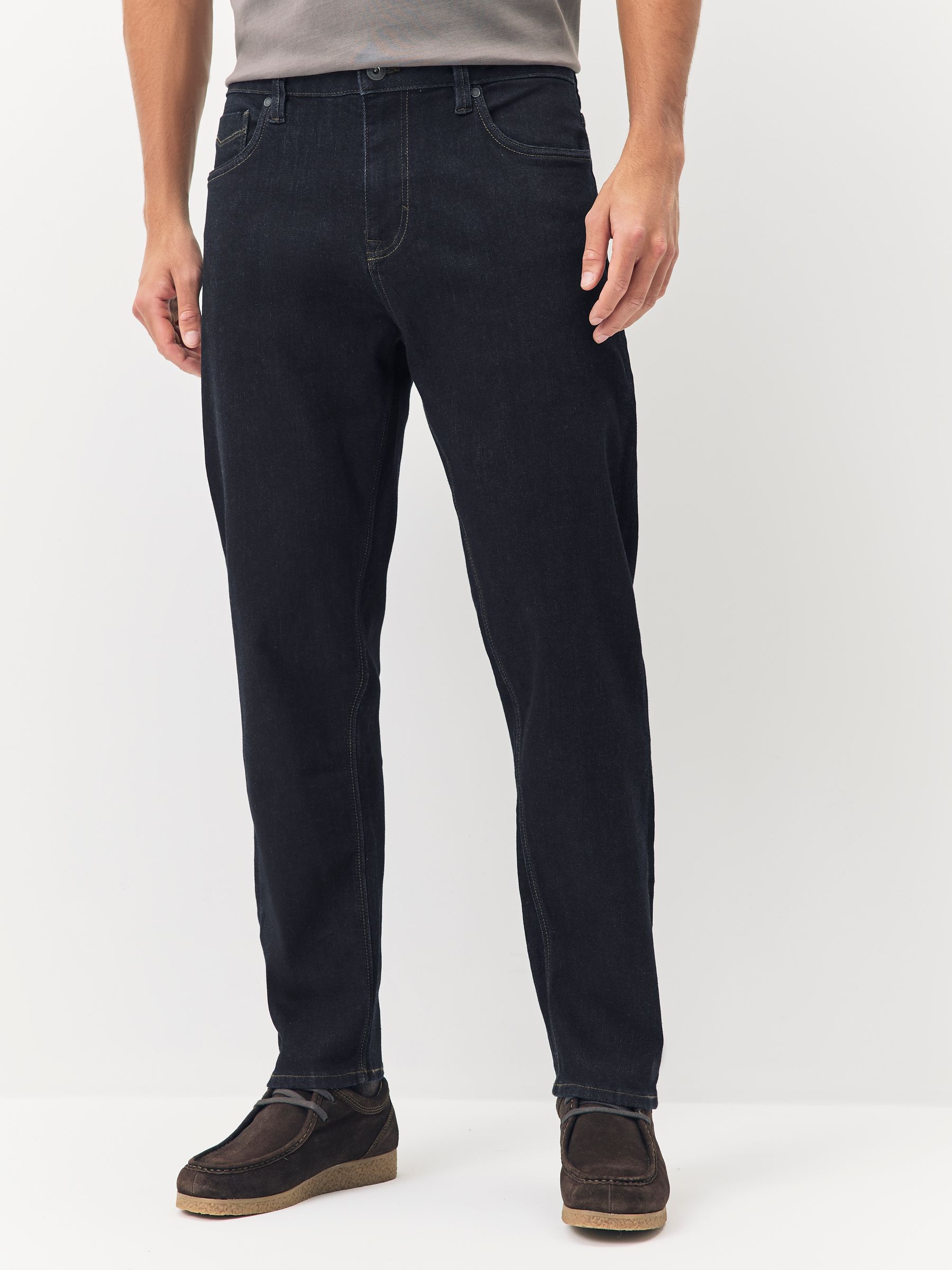 Blauw met wassing - Standaard toelopende pasvorm - Motionflex jeans