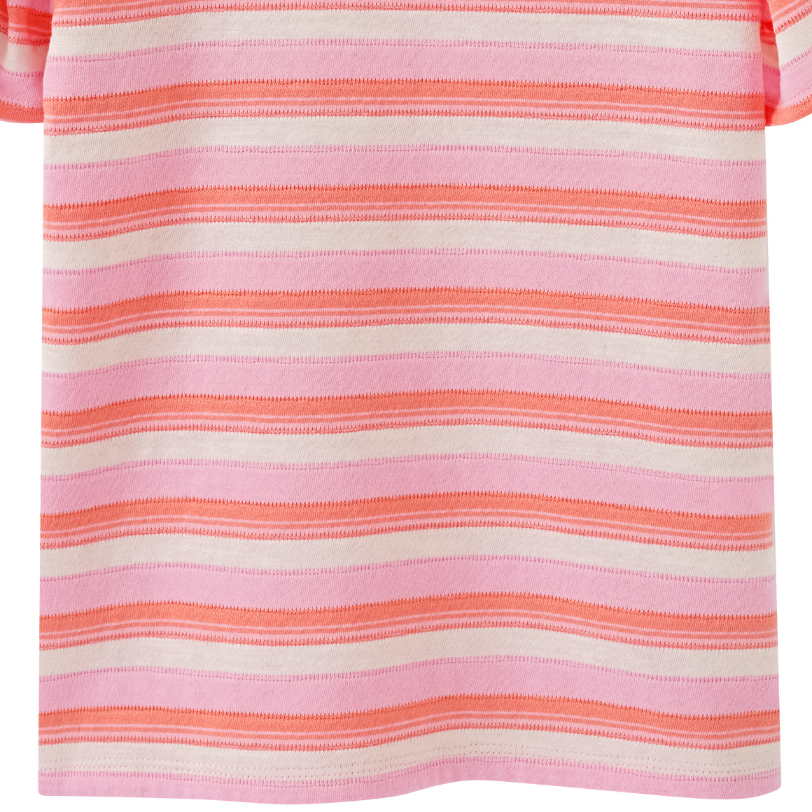 Topolino Mädchen T-Shirt im Ringel-Look hellorange / rosa / hellgelb