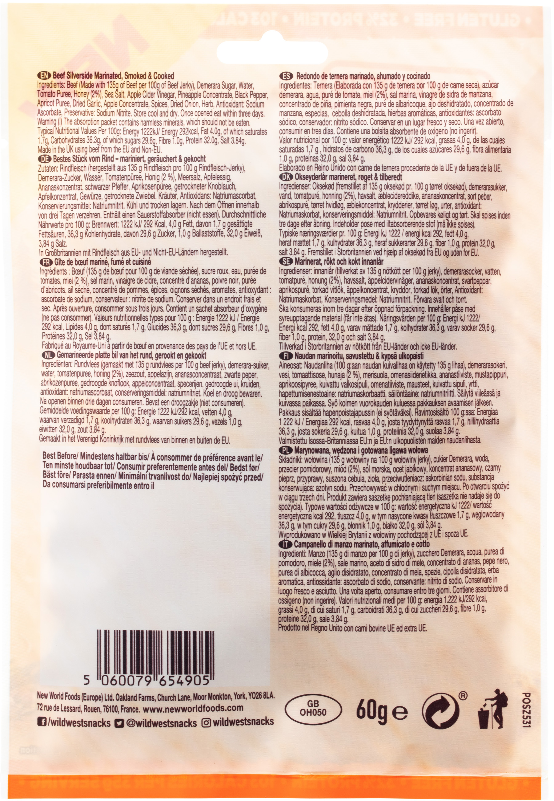 Wild West Steak Strips Honey BBQ