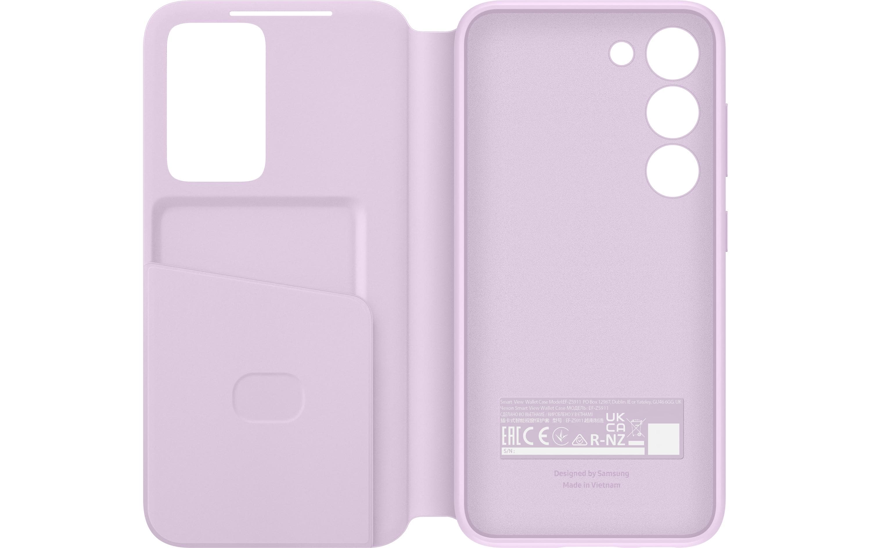 Book Cover Smart View Galaxy S23 LavendelSchutzhülle mit Touch-Interface für das Samsung Galaxy S23