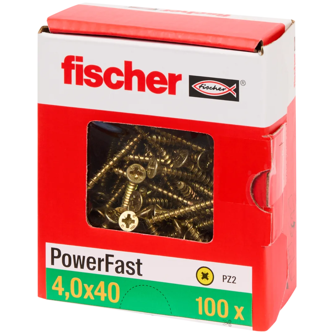 Fischer schroeven 4,0 x 40 mm | 100 stuks