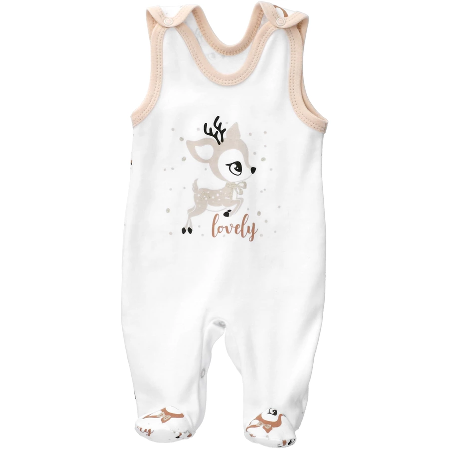 Baby Sweets 2tlg Set Strampler + Shirt Lovely Deer beige weiß