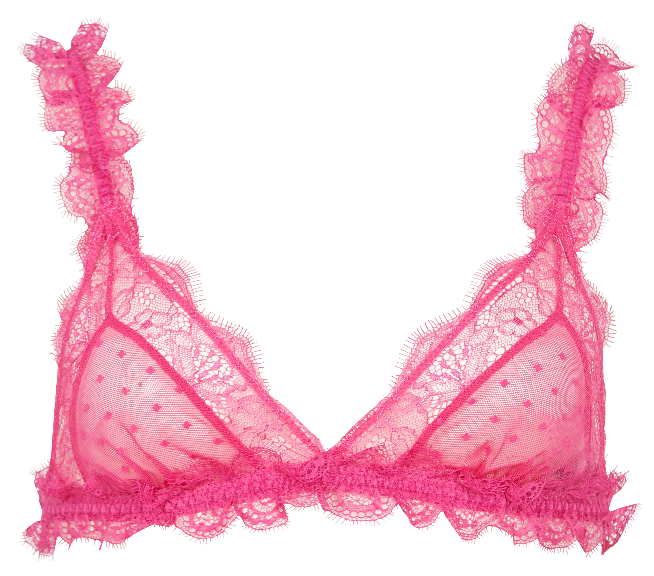 LOVE LACE - Soutien-gorge triangle en satin recyclé | Rose