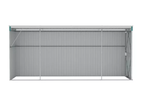 Abri de jardin mural Vert 118x382x178 Acier galvanisé
