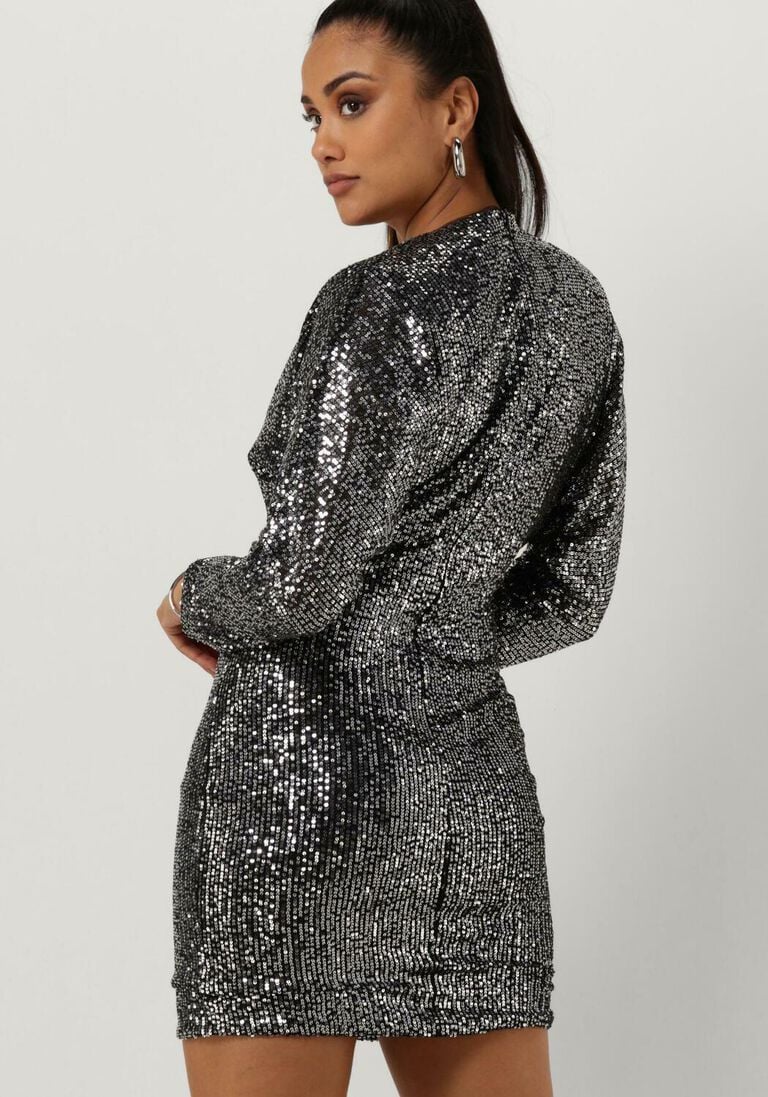 IBANA zilveren ibana mini jurk felicity