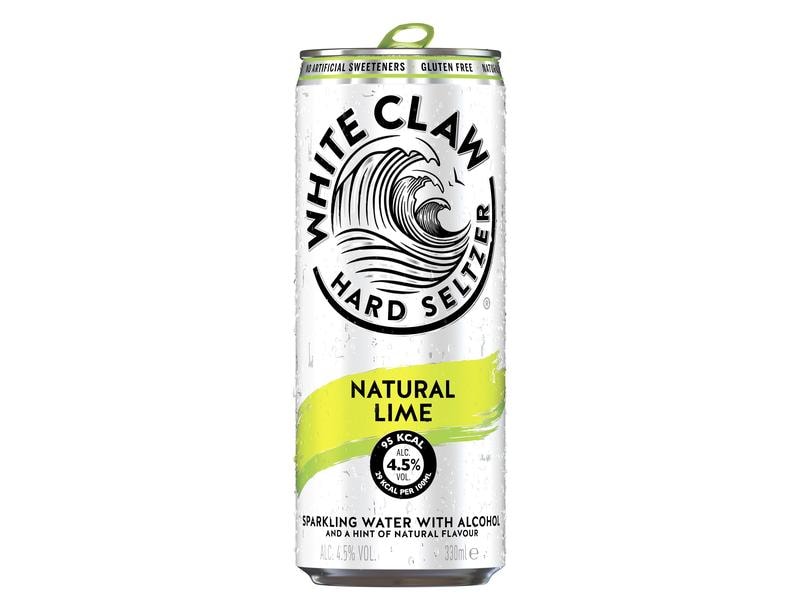 White Claw Hard Seltzer Natural Lime 12 x 0.33 l Mixgetränk aus kohlensäurehaltigem Mineralwasser, Vodka und Zitronenaroma