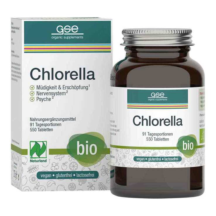 Chlorella 500 mg Bio Naturland Tabletten, 550 St