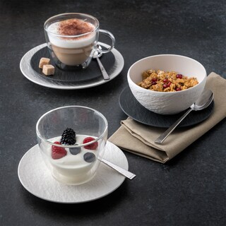 Villeroy & Boch Untertasse MANUFACTURE ROCK 12 cm Porzellan schwarzgrau