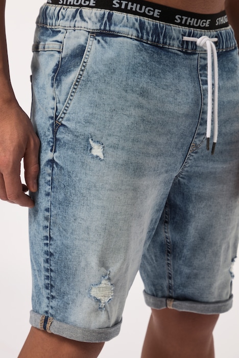 STHUGE Jeans-Bermuda FLEXLASTIC®, Denim, destroyed, bis 8 XL