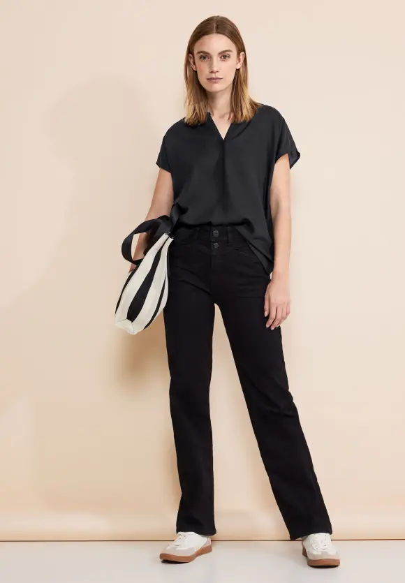 Viskose Blusenshirt - Black