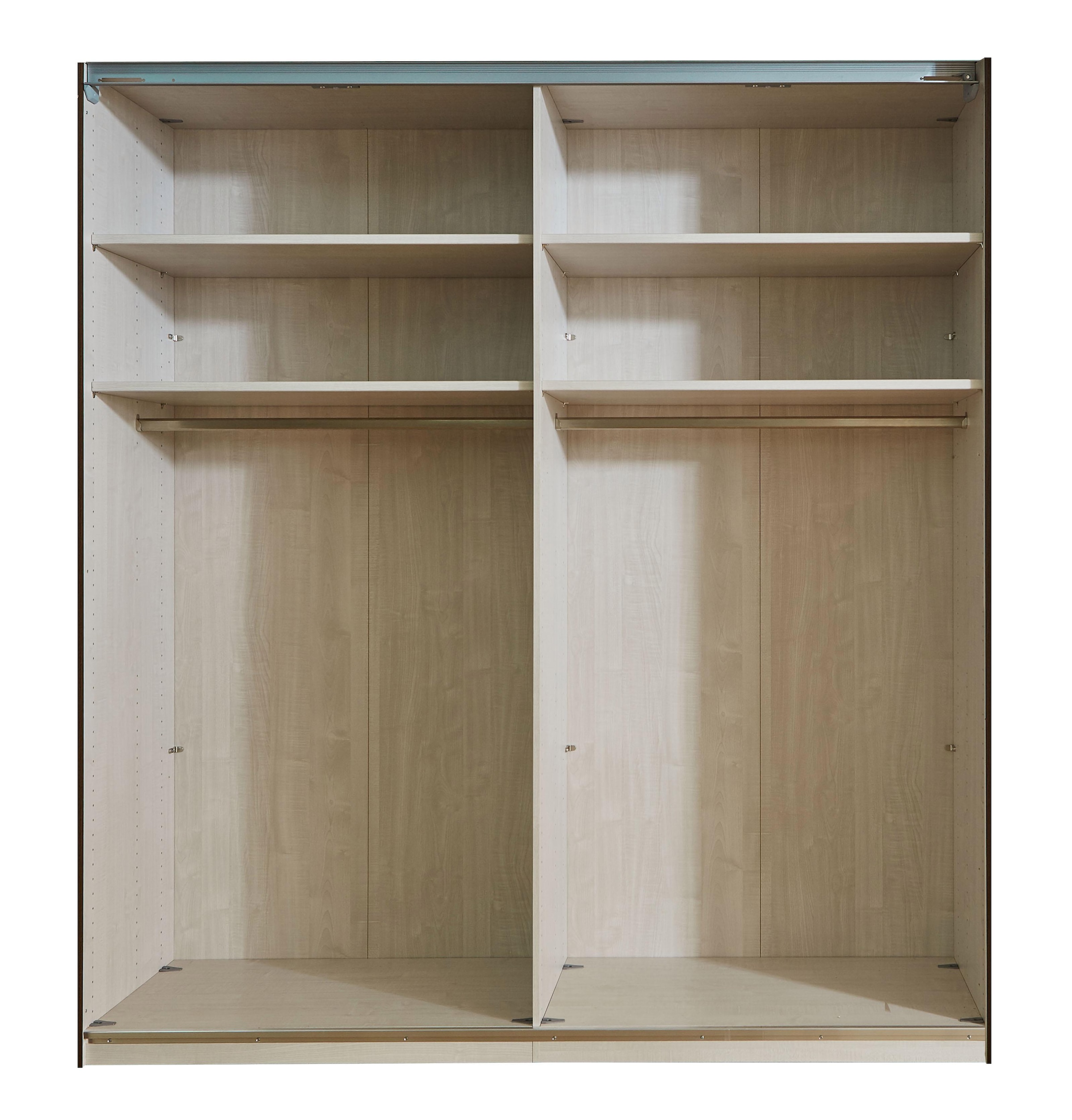 WIEMANN Schwebetürenschrank »Orion, Kleiderschrank, Schrank, Wäscheschrank, mit Schiebetüren« hochwertige Glasfront, variable Inneneinteilung, stilvolle Optik