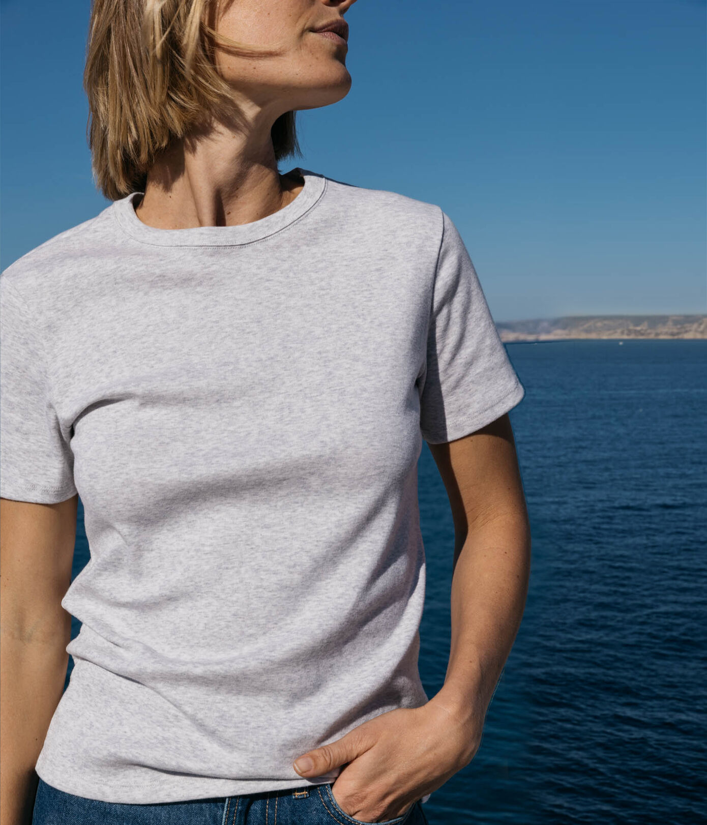 Tee-shirt L'ICONIQUE col rond en coton Femme