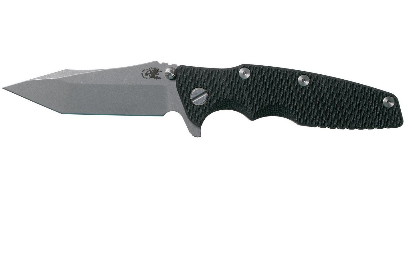 Rick Hinderer Eklipse 3.5” Tanto, CPM 20CV Battle Bronze, Black G10 zakmes
