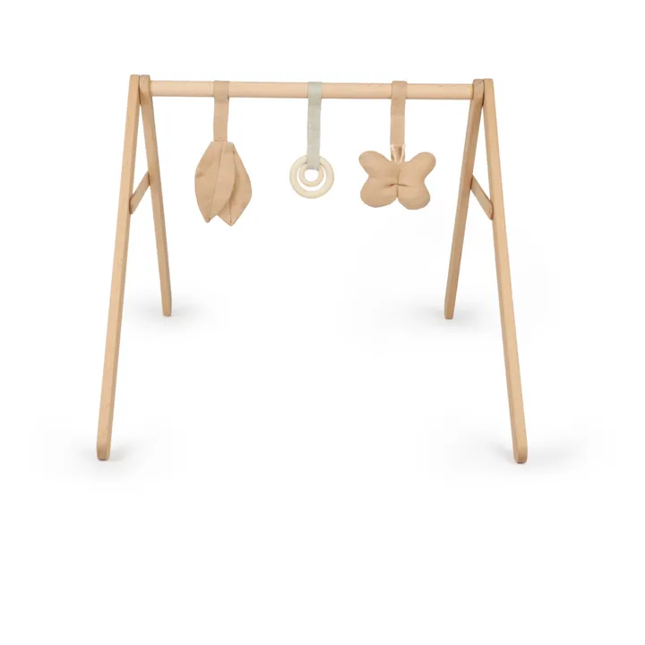 Nobodinoz Arche d'éveil en bois et ses jouets - Lin français | Sable