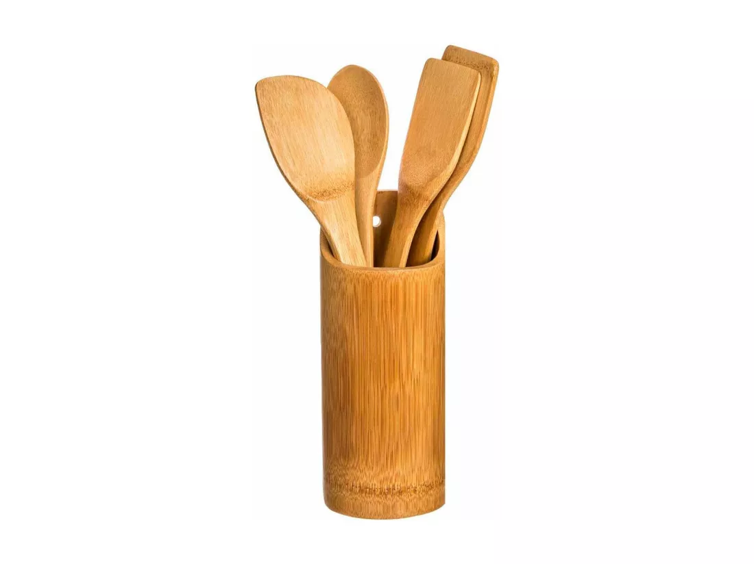 Lot de 4 Ustensiles & Pot de Cuisine 