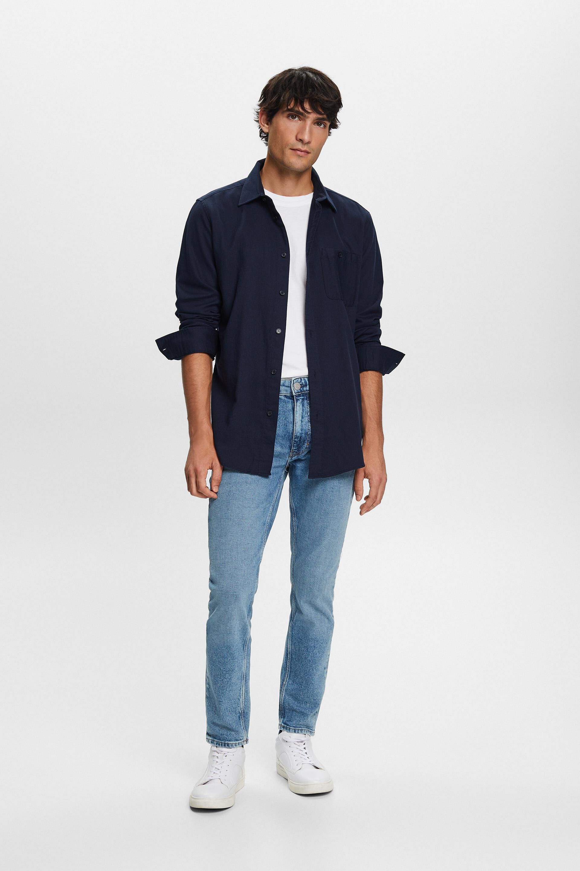 Chemise à col boutonné en coton